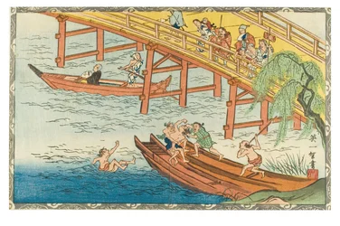 6. holdhónap (Rokugatsu) a Tizenkét hónap sorozatból, 1830-1839 körül (fametszet, papír)