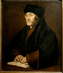 Didier Erasme (Rotterdami Erasmus) (1469 - 1536), holland humanista portréja. Holbein Hans, the Young (1497-1543) eredeti festménye, Galleria Sabauda Turin ©Luisa Ricciarini/Leemage