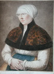 Holbein feleségének portréja, metszett Francesco Bartolozzi (1727-1815) 1796 (metszet)