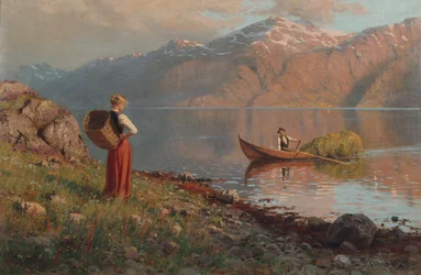 Dátum a Fjord mellett (olaj, vászon)