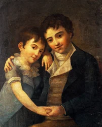 Franz Xaver Wolfgang (1791-1844) és Karl Thomas (1784-1858), Wolfgang Amadeus Mozart (1756-1791) fiai portréja, festette: Hans Hansen (1769-1828)