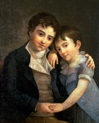 Karl Thomas (1784-1858) és Franz Xaver (1791-1844), Wolfgang Amadeus Mozart (1756-91) két fiának portréja, 1798