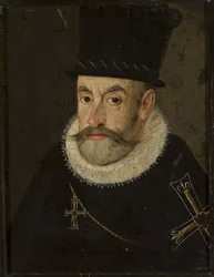 Lengyel: Habsburg III. Maximilian főherceg (1558-1618) portréja a Német Lovagrend nagymesteri öltözékében (lengyel) Portré III. Maximilian főherceg (1558-1618).