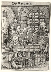 Haláltánc: A fösvény, 1526 körül.