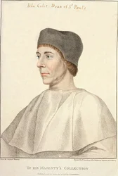John Colet (kb. 1467-1519), a Francesco Bartolozzi által metszett Szent Pál dékán (1727-1815)