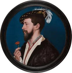 Simon George of Cornwall portréja, 1535-40 körül (vegyes technika, tölgyfa)
