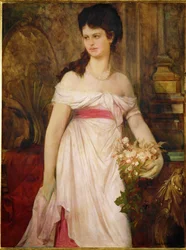 Lady in white ... (festmény vászonra)