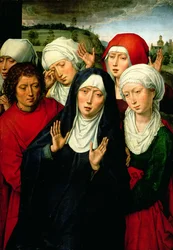 A Szent Nők, a Depozíciós Diptichon jobb oldali táblája, 1492-94 körül