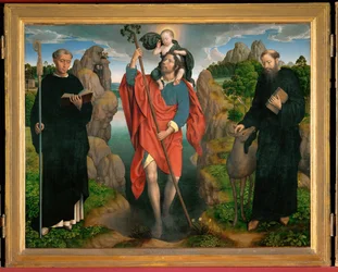 Szent Kristóf triptichon (festmény tölgyfára)