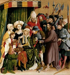 Krisztus Pilátus előtt. A Wurzach-oltár szárnyai, 1437