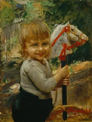 Fiú hobbi lóval