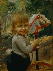 Fiú hobbi lóval