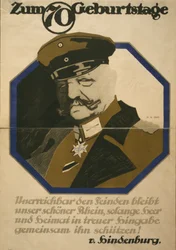 Paul von Hindenburg tábornagy 70. születésnapját ünneplő plakát, 1917