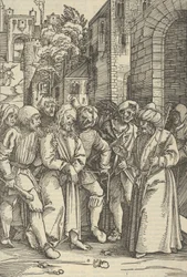 Krisztus Pilátus előtt palotája előtt, a mi Urunk Jézus szenvedésének tükréből C..., 1507.