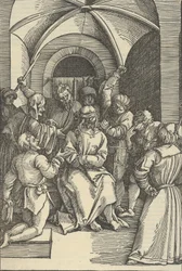 Krisztus kigúnyolása, a mi Urunk Jézus Krisztus szenvedésének tükréből, 1507