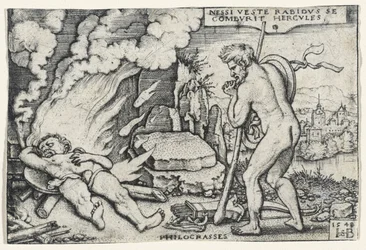 Herkules halála, 1548 (metszet cellulóz táblára fektetett papírra)