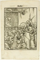 Krisztus prédikál, a Leben Jesu Christi, 19. tábla a XVI. századi könyvek fametszetei közül