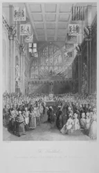 London főpolgármesterének beiktatása a Guildhallban, City of London, 1838.