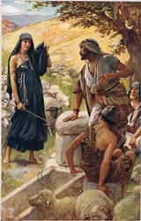 Rachel, illusztráció a The Religious Tract Society által kiadott „Women of the Bible”-ből