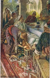 The Woman with the Box of Ointment, illusztráció a The Religious Tract Society által kiadott „Women of the Bible”-ből, 1927