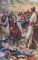 Stephen halála, illusztráció: Harold Copping Pictures: The Crown Series, 1920-as évek