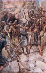 A kánaáni királyok sorsa, illusztráció a Pictures That Teach The Crown sorozatból, 1920