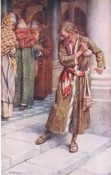 Júdás megbánása, illusztráció a Harold Copping Pictures: The Crown Series, 1920-as évek körül