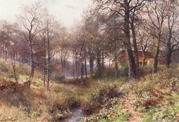 The Farm midst the Woods, Haslemere közelében (színes litográfia)