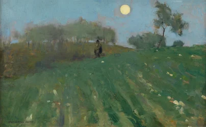 Séta, telihold (olaj a panelen)