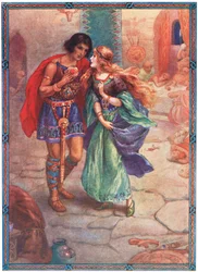 "Vegyél feleségül" (a Diarmud és Grániából) (színes litográfia)