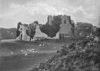 Oystermouth Castle, Mumbles, 1896
