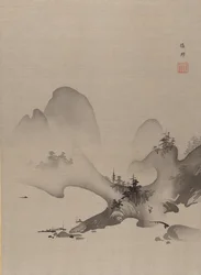 Tó és hegyek, kb. 1885-89.