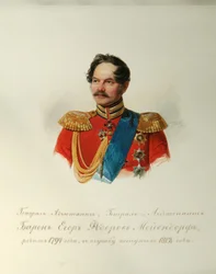 Jegor Fjodorovics Meiendorf tábornok portréja 1794-1879 A császári lóőrök albumából, 1846-1849