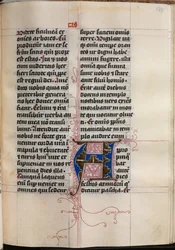 Evangéliumi könyv evangélista portrékkal: Díszített iniciálé, c. 1480.