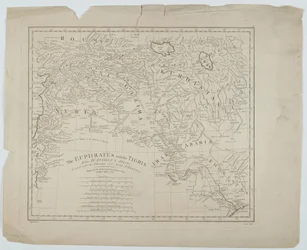 Az Eufrátesz és a Tigris a DAnvilles Atlasból, Thomas Bowen metszet, 1788