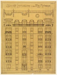 Tervezés a Societé Immobilière de la Rue Modern homlokzatához, 6. sz