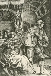 Joseph Potiphars felesége elől menekül, 1532, 1908.