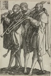 Három harsonaművész, tizenkettes lemez a The Large Wedding-Dancers-től