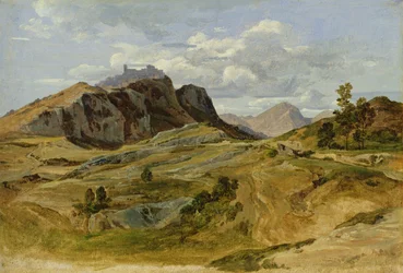 Civitella táj, 1822 (olaj, papír, karton)