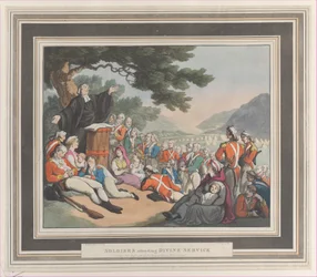 Istentiszteleten részt vevő katonák, 1798. augusztus 1.