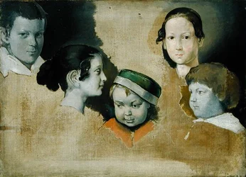Julius Schnorr von Carolsfield (1794-1872) festőművész öt legidősebb gyermeke, 1839-40 körül.