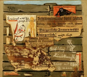 H. Zille, Plakatwand 1919 / Kollázs