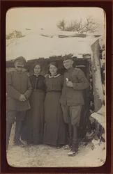 Első világháború: Ukrajna 1914-1916 között a német hadsereg inváziója idején. A csoport portréja (f/w fotó)