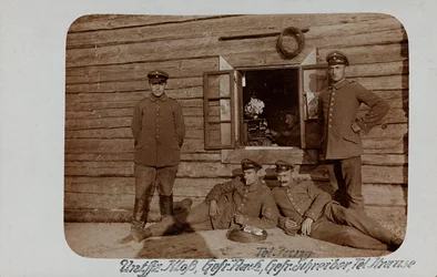 Első világháború: Ukrajna 1914-1916-ban, a német hadsereg inváziója idején. Katonák csoportja