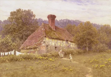 Egy házikó Blackdown közelében, Sussex (akvarell)