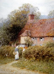 Ház Witley-ben, Surrey (akvarell papíron)