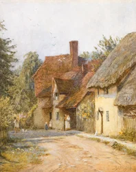 East Hagbourne, Berkshire (akvarell, kikarcolt papíron)
