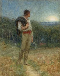 Harvest Moon, „szelíd pompájában gömbölyű”, 1879 (ceruza, wc és testszín papíron) (lásd még: 149129)