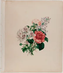 Szent Leon csokor, 1842 körül (akvarell, papír)