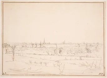 Táj, kilátással Bordeaux-ra